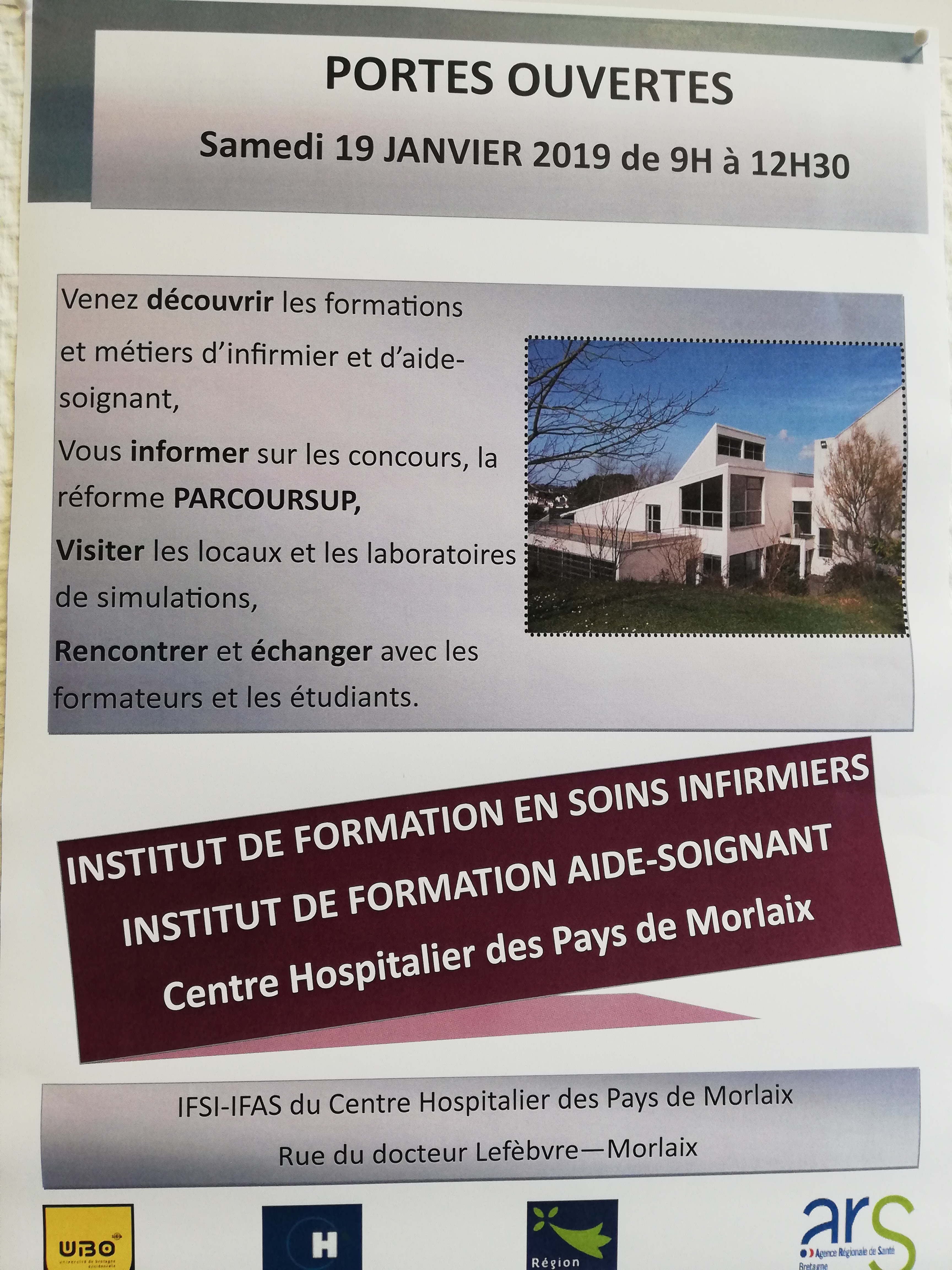 Infos sur modalités concours AS, et Parcoursup pour formation infirmier