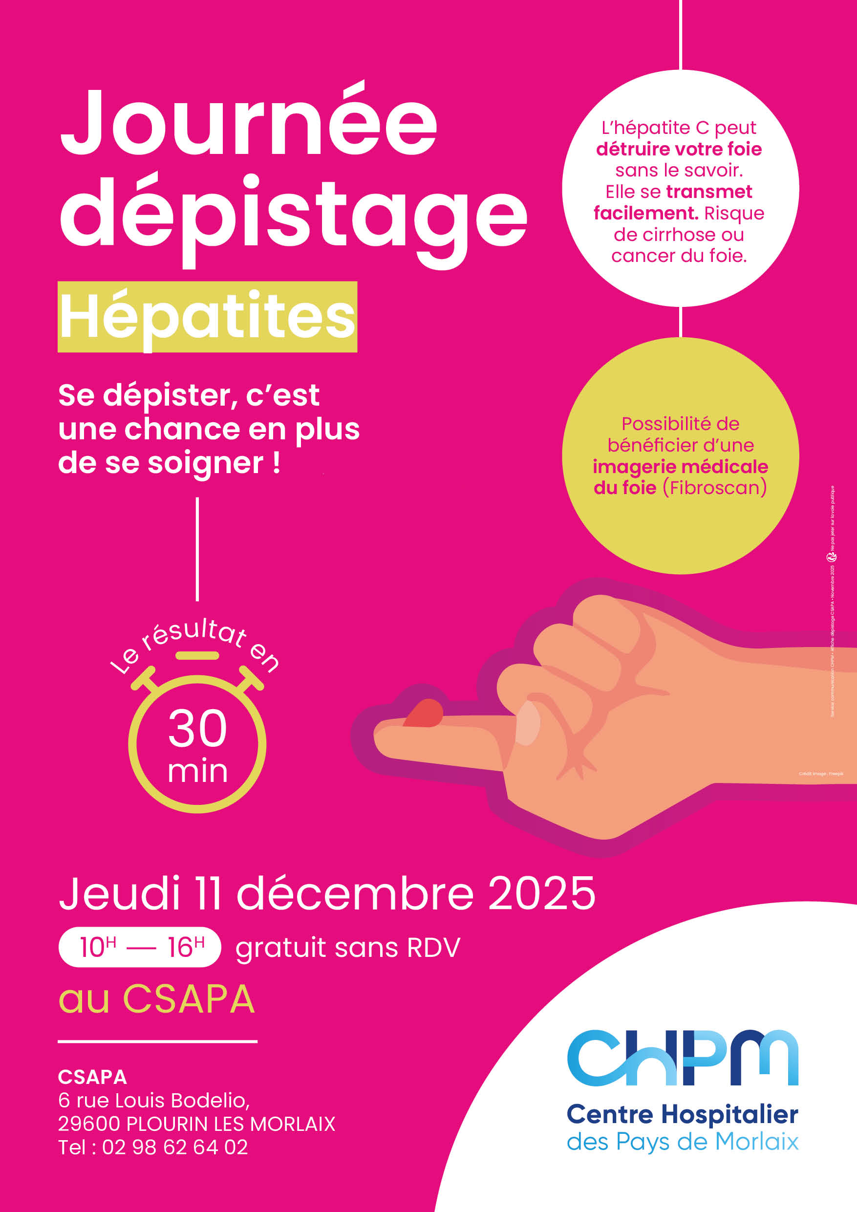 affiche dépistage CSAPA 2025