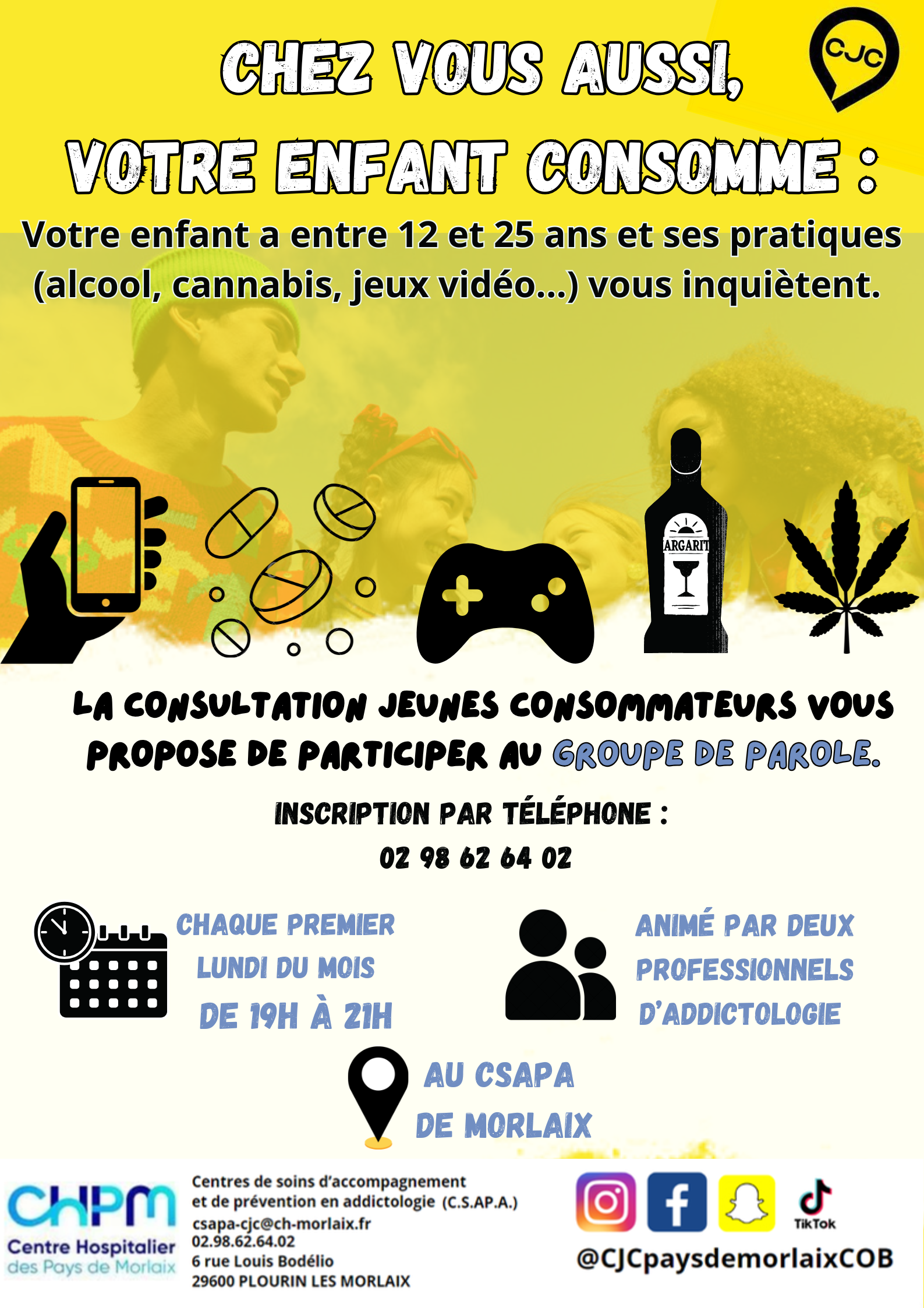 affiche groupe parole CJC parents