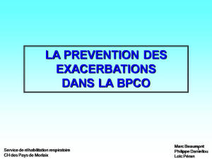 La prévention des exacerbations dans la BPCO