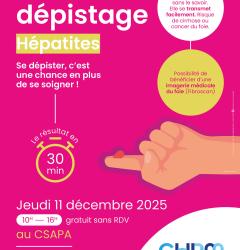 affiche dépistage CSAPA 2025