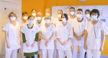Photo de l'équipe du service de réhabilitation respiratoire